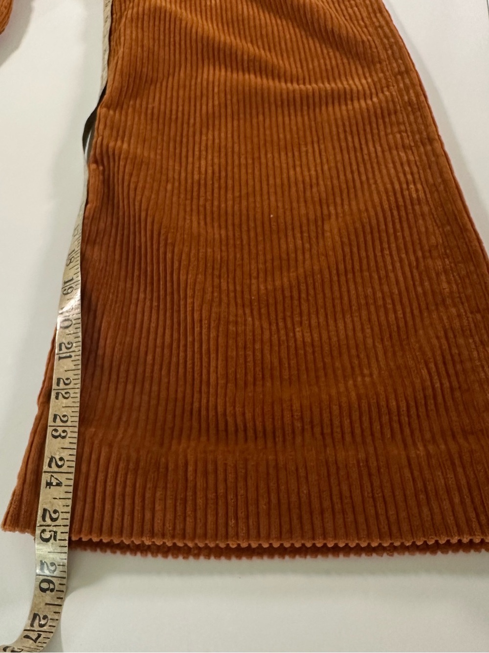 Levi’s Ribcage Wide Leg Corduroy Crop Pants Burnt Orange High Rise 27 - Picture 10 of 12